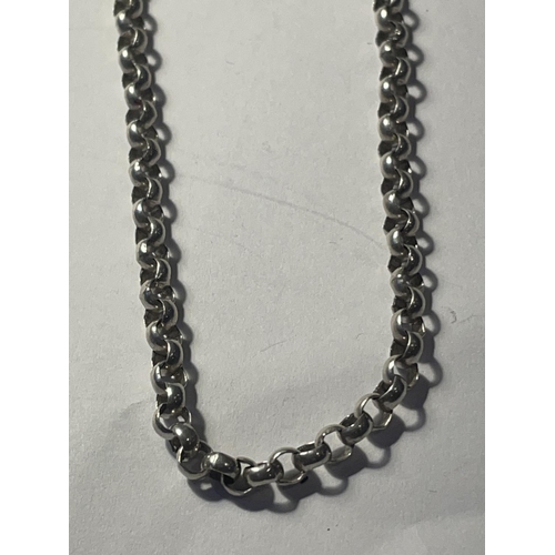 694 - A SILVER BELCHER CHAIN LENGTH 18 INCHES