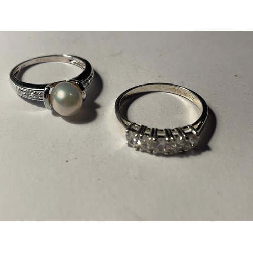 697 - FIVE SILVER RINGS