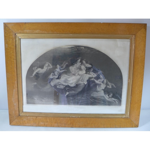 318 - A MID 19TH CENTURY ENGRAVING OF 'SABRINA', AFTER W.E.FROST, 46X66CM, FRAMED AND GLAZED