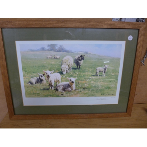 334 - DAVID SHEPHERD LIMITED EDITION (178/850) PRINT 'COUNTRY COUSINS', SIGNED, 28X43CM, FRAMED AND GLAZED