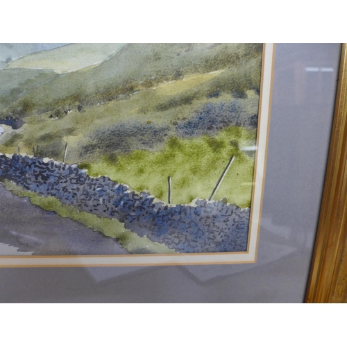 335 - SAM CHADWICK (1902-1992) DALES SCENE, WATERCOLOUR, SIGNED, 27X39CM, FRAMED AND GLAZED