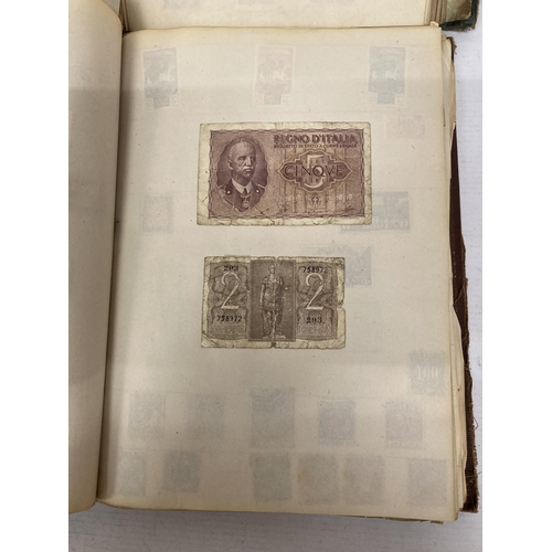 331 - TWO OLD TIME ALBUMS CONTAINING A LARGE ORIGINAL COLLECTION OF WORLDWIDE EARLY STAMPS WITH MANY CLASS... 