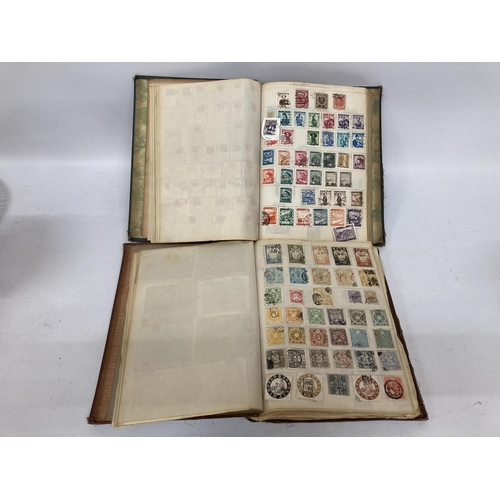 331 - TWO OLD TIME ALBUMS CONTAINING A LARGE ORIGINAL COLLECTION OF WORLDWIDE EARLY STAMPS WITH MANY CLASS... 