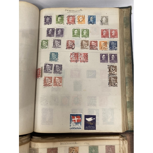 331 - TWO OLD TIME ALBUMS CONTAINING A LARGE ORIGINAL COLLECTION OF WORLDWIDE EARLY STAMPS WITH MANY CLASS... 