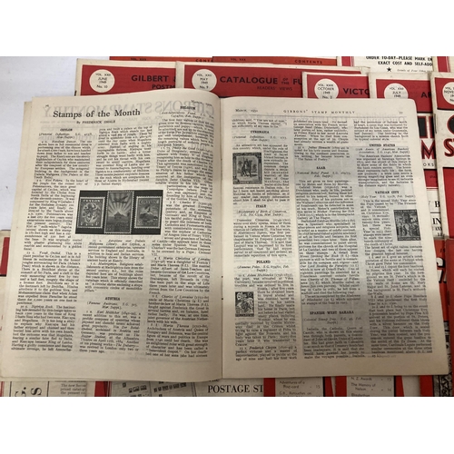 333 - A QUANTITY OF GIBBONS STAMP MONTHLY 1949 - 1956 COLLECTION OF 24 PHILATELIC MAGAZINES IN USED CONDIT... 