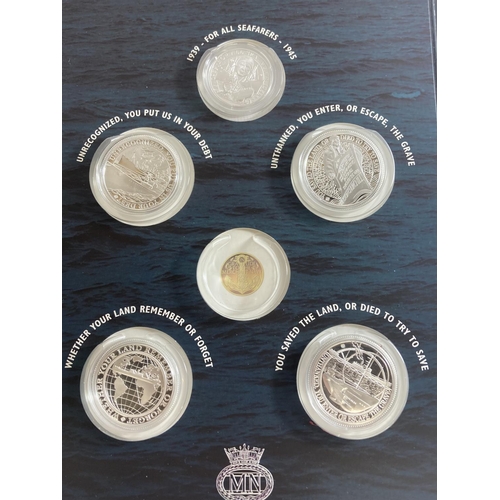 362 - THE BATTLE OF THE ATLANTIC , 5 COIN SET OUT OF SET OF 6 . INCLUDES 1 X £20 COIN , 4 X HALF CROWNS