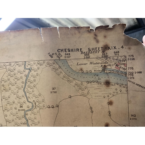 312 - AN 1882 ORDNANCE SURVEY MAP OF PRESTBURY PARISH, CHESHIE (EASTERN DIVISION) PLUS AN 1875 ORDNANCE SU... 