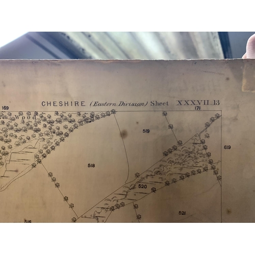 312 - AN 1882 ORDNANCE SURVEY MAP OF PRESTBURY PARISH, CHESHIE (EASTERN DIVISION) PLUS AN 1875 ORDNANCE SU... 