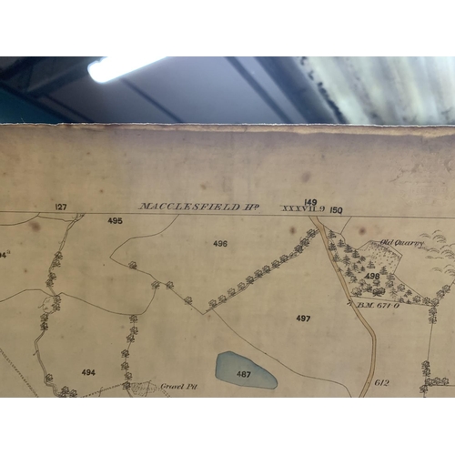 312 - AN 1882 ORDNANCE SURVEY MAP OF PRESTBURY PARISH, CHESHIE (EASTERN DIVISION) PLUS AN 1875 ORDNANCE SU... 