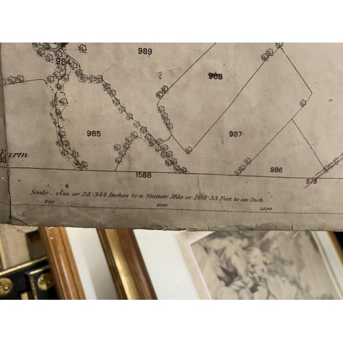 313 - A LARGE, SURVEYED 1871, MAP OF PRESTBURY PARISH, CHESHIRE ( EASTERN DIVISION ) 
PLUS, A SURVEYED 187... 