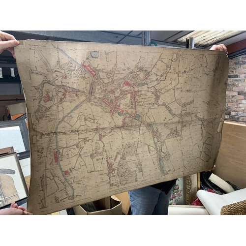 313 - A LARGE, SURVEYED 1871, MAP OF PRESTBURY PARISH, CHESHIRE ( EASTERN DIVISION ) 
PLUS, A SURVEYED 187... 