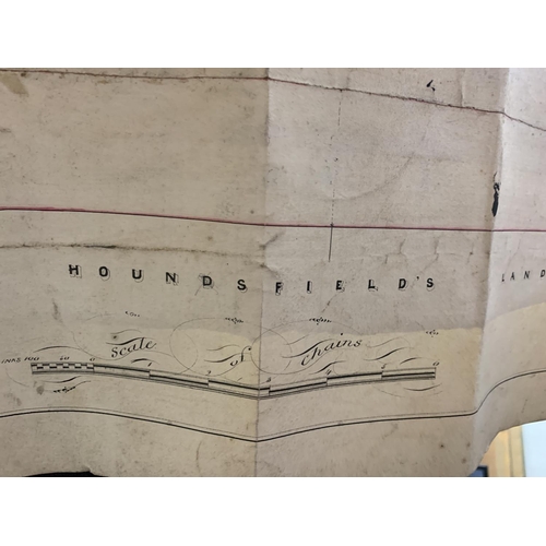 314 - A VINTAGE 1869 PLAN OF LAND SITUATE NEAR BEECH LANE MACCLESFIELD FOR BULIDING, THE PROPERTY OF JOHN ... 