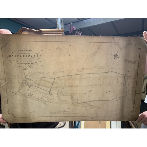 314 - A VINTAGE 1869 PLAN OF LAND SITUATE NEAR BEECH LANE MACCLESFIELD FOR BULIDING, THE PROPERTY OF JOHN ... 