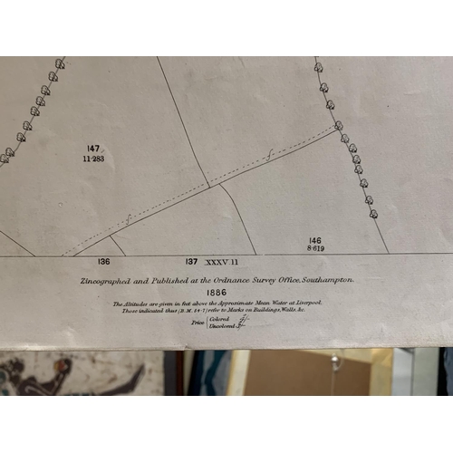 315 - AN 1885 ORDNANCE SURVEY MAP OF CHESHIRE / DERBYSHIRE PLUS AN 1872 ORDNANCE SURVEY MAP OF NORTHENDERN... 