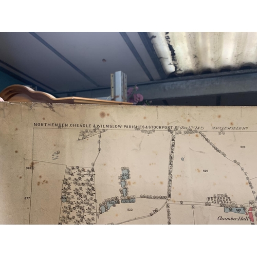 315 - AN 1885 ORDNANCE SURVEY MAP OF CHESHIRE / DERBYSHIRE PLUS AN 1872 ORDNANCE SURVEY MAP OF NORTHENDERN... 