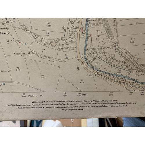 316 - A SURVEYED IN 1871 ORDNANCE SURVEY MAP OF PRESTBURY PARISH, CHESHIRE ( EASTERN DEVISION ), A FIRST E... 