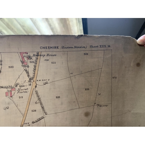 316 - A SURVEYED IN 1871 ORDNANCE SURVEY MAP OF PRESTBURY PARISH, CHESHIRE ( EASTERN DEVISION ), A FIRST E... 