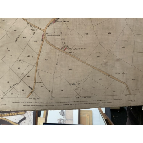 316 - A SURVEYED IN 1871 ORDNANCE SURVEY MAP OF PRESTBURY PARISH, CHESHIRE ( EASTERN DEVISION ), A FIRST E... 