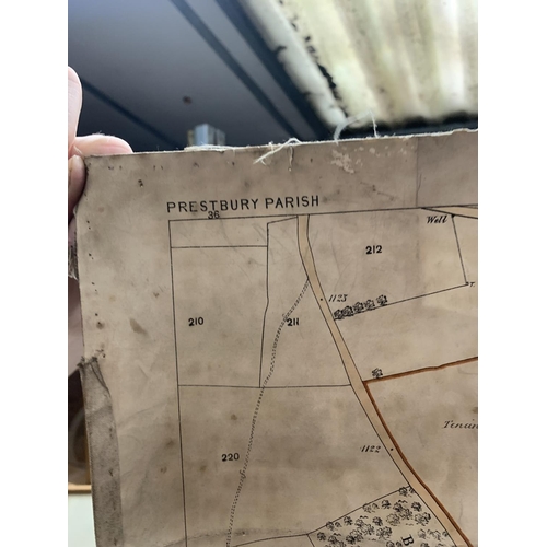 316 - A SURVEYED IN 1871 ORDNANCE SURVEY MAP OF PRESTBURY PARISH, CHESHIRE ( EASTERN DEVISION ), A FIRST E... 