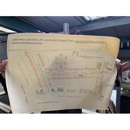 318 - A VINTAGE MAP SHOWING THE LAND OF JOHN BROCKLEHURST, ESQ AND LORD COURTOWNS LAND. BUTLEY PARK ESTATE... 