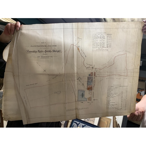 319 - A VINTAGE PLAN OF RALPH FOLD ESTATE AT GEE CROSS IN THE TOWNSHIP OF HYDE AND PARISH OF STOCKPORT BEL... 