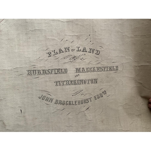 324 - A VERY LARGE MAP OF PLAN SITUATE IN THE TOWNSHIPS OF HURDSFIELD, MACCLESFIELD AND TITHERINGTON BELON... 