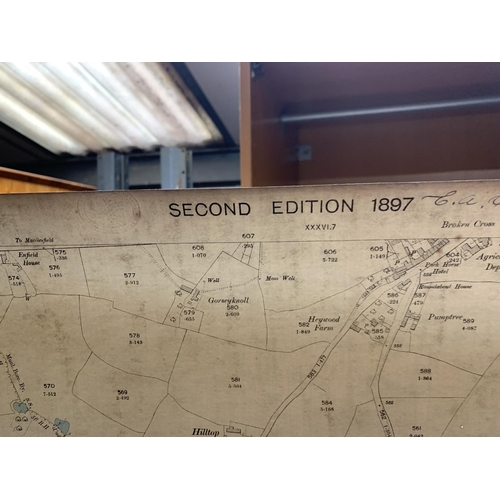 330 - AN ANTIQUARIAN SECOND EDITION 1897 ORDNANCE SURVEY MAP OF MACCLESFIELD, CHESHIRE, A SECOND EDITION 1... 