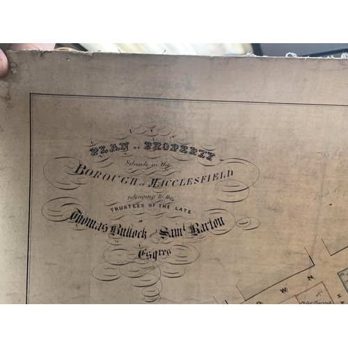 330 - AN ANTIQUARIAN SECOND EDITION 1897 ORDNANCE SURVEY MAP OF MACCLESFIELD, CHESHIRE, A SECOND EDITION 1... 
