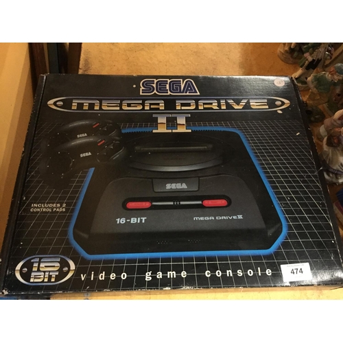 474 - A VINTAGE SEGA MEGA DRIVE II - BOXED