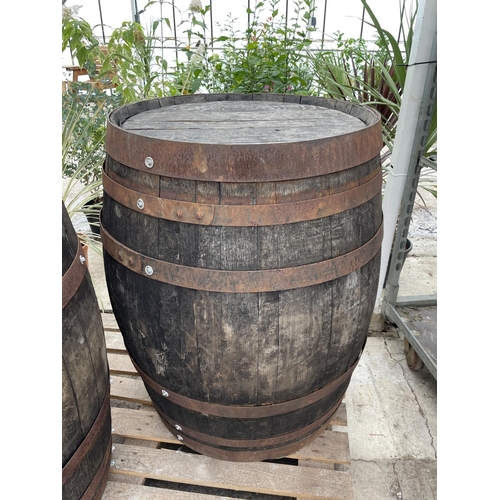 245 - AN OAK BARREL NO VAT