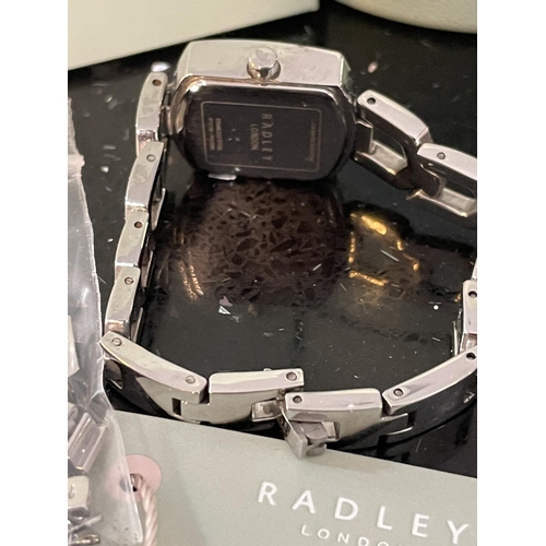 194 - A RADLEY WATCH IN A PRESENTATION BOX SEEN WORKING BUT NO WARRANTY