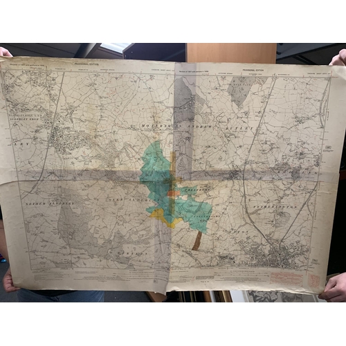 332 - AN ANTIQUARIAN ORDNANCE SURVEY MAP OF STOCKPORT (DISLEY) CHESHIRE, A REVISION OF 1907 WITH ADDITIONS... 