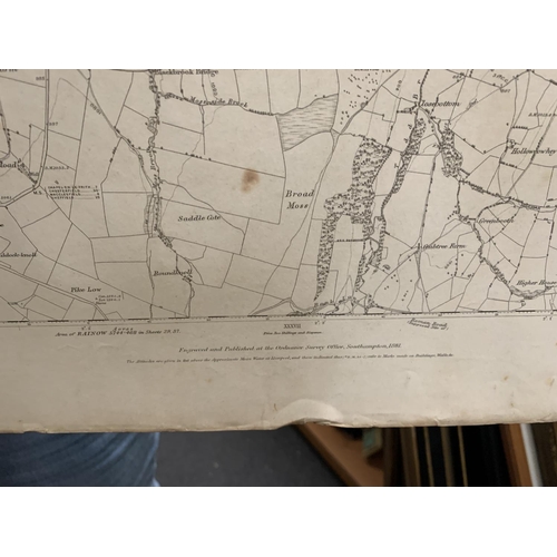 332 - AN ANTIQUARIAN ORDNANCE SURVEY MAP OF STOCKPORT (DISLEY) CHESHIRE, A REVISION OF 1907 WITH ADDITIONS... 