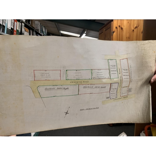 339 - AN ANTIQUARIAN PLAN FOR F.D.BROCKLEHURST ESQ FOR THE PROPOSED STREETS AND BUILDING LAND OF BUXTON RO... 