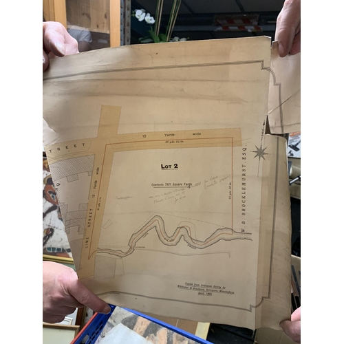 341 - A VINTAGE PLAN BY W.ALLEN DEW FOR THE PROPOSED LAY-OUT OF LAND, GEE CROSS, HYDE, A PLAN OF RALPH FOL... 