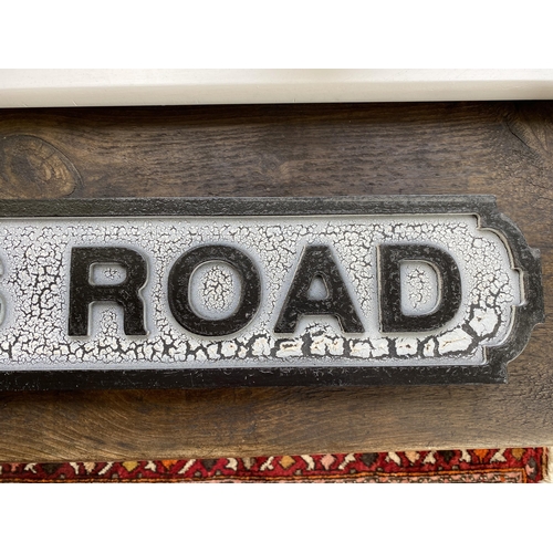 111 - A WOODEN KINGS ROAD STREET SIGN, LENGTH 78CM