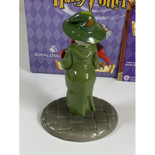 708 - A BOXED ROYAL DOULTON HARRY POTTER PROFESSOR SPROUT HPFIG21 FIGURE WITH CERTIFICATE