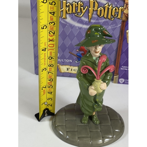 708 - A BOXED ROYAL DOULTON HARRY POTTER PROFESSOR SPROUT HPFIG21 FIGURE WITH CERTIFICATE