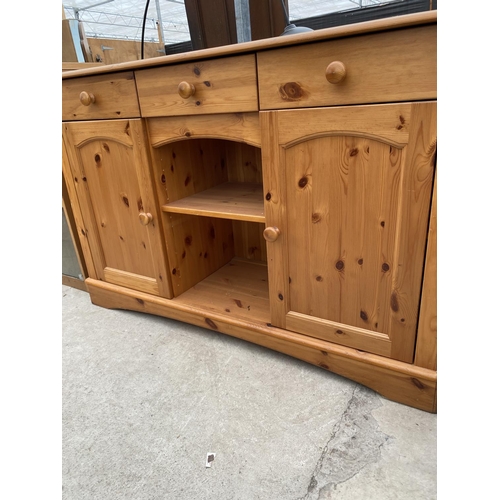 2810 - A MODERN PINE SIDEBOARD, 53