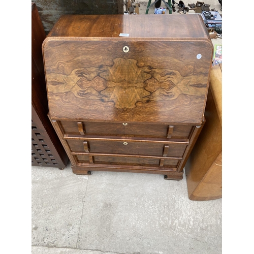 2816 - AN ART DECO WALNUT BUREAU, 29