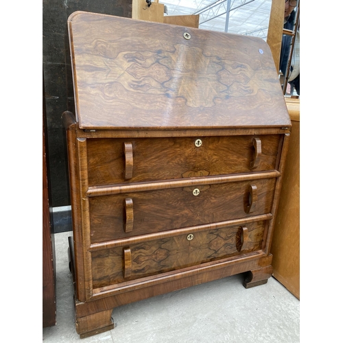 2816 - AN ART DECO WALNUT BUREAU, 29