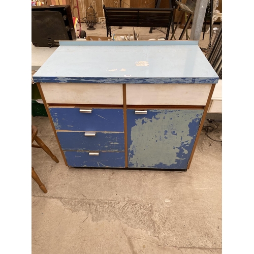 2819 - A MID 20TH CENTURY KITCHEN SIDEBOARD, 41