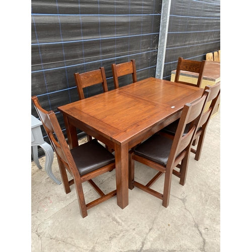 2852 - A MODERN OAK EXTENDING DINING TABLE, 60