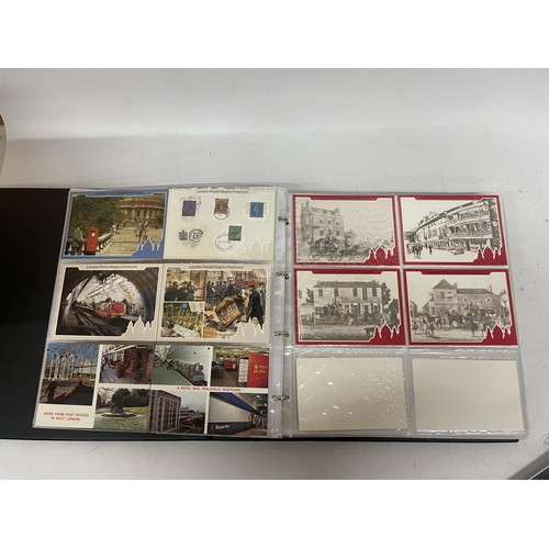 86 - APPROXIMATELY 178 POSTCARDS RELATING TO POSTAL HISTORY AND POST OFFICE REGIONAL CARDS IN A FOLDER