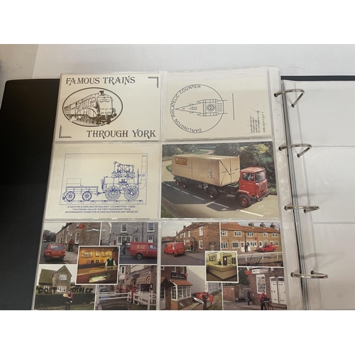 86 - APPROXIMATELY 178 POSTCARDS RELATING TO POSTAL HISTORY AND POST OFFICE REGIONAL CARDS IN A FOLDER