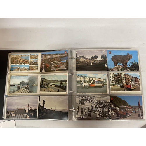 90 - APPROXIMATELY 435 POSTCARDS RELATING TO THE ISLE OF MAN, WALES AND IRELAND IN A FOLDER