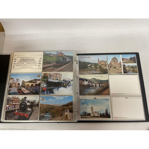 90 - APPROXIMATELY 435 POSTCARDS RELATING TO THE ISLE OF MAN, WALES AND IRELAND IN A FOLDER