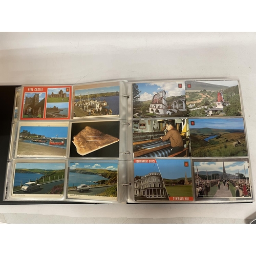 90 - APPROXIMATELY 435 POSTCARDS RELATING TO THE ISLE OF MAN, WALES AND IRELAND IN A FOLDER