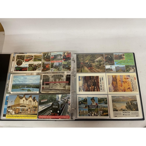 90 - APPROXIMATELY 435 POSTCARDS RELATING TO THE ISLE OF MAN, WALES AND IRELAND IN A FOLDER