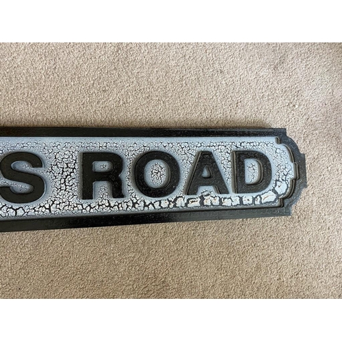 112 - A WOODEN KINGS ROAD STREET SIGN, LENGTH 78CM